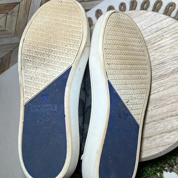 Rothys Camo City Slip On Sneaker Loafer Black Gray Camo Print - Picture 3 of 6